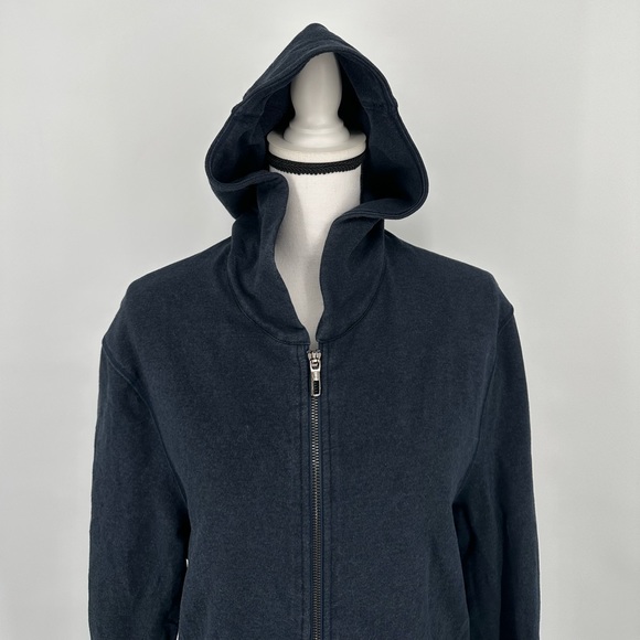 Lululemon Cross Cut Hoodie Heathered Inkwell Full Zip French Terry Medium - Picture 3 of 13